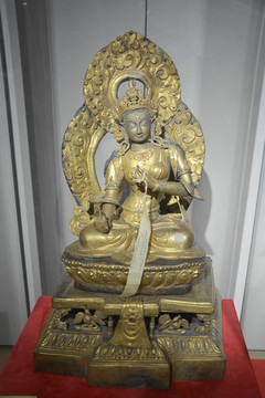 鎏金观音菩座像