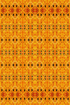 金色古典立体几何天花背景墙花纹