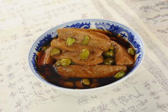 素鸡毛豆