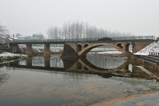 雪景 风景 桥