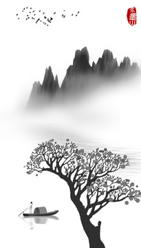 水墨画抽象画