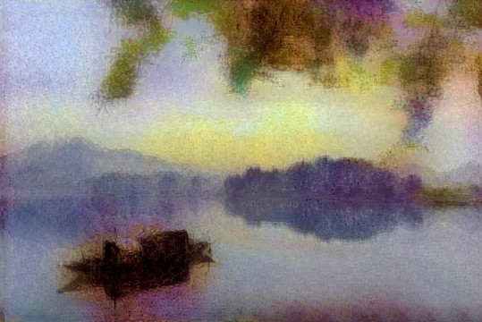 抽象风景画装饰画油画