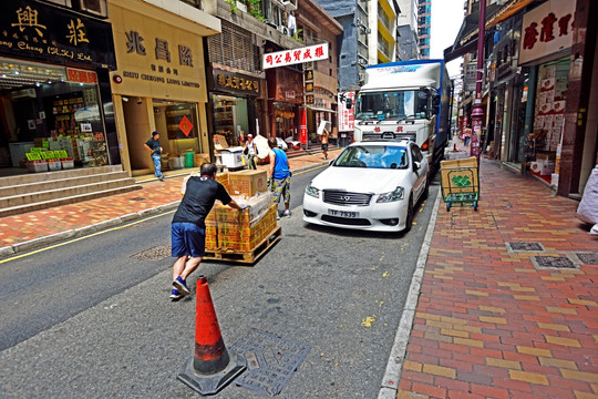 香港街景 香港海味街