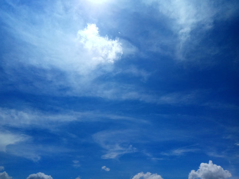 蓝天白云 天空云彩 仰望天空