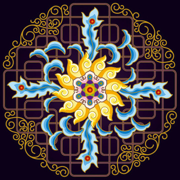 宝相花图案