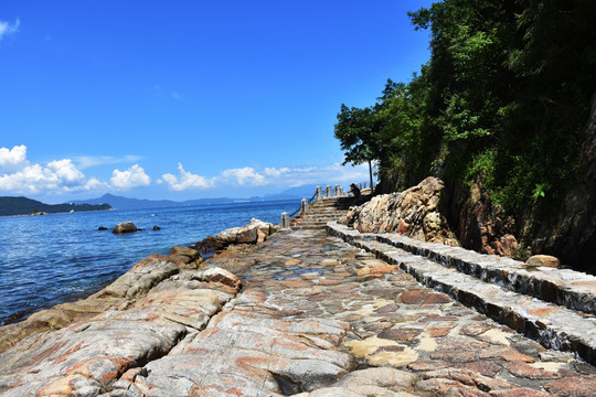 滨海栈道 栈桥 木栈道 桥 海