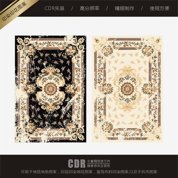 欧式复古印花印染图