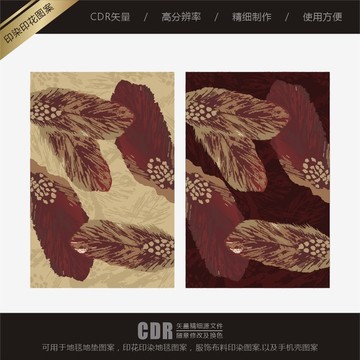 羽毛印染图设计