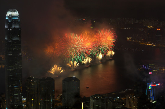 香港回归周年庆典烟花汇演