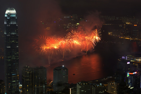 香港回归周年庆典烟花汇演