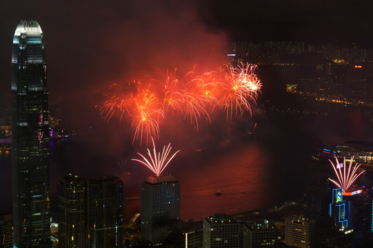 香港回归周年庆典烟花汇演