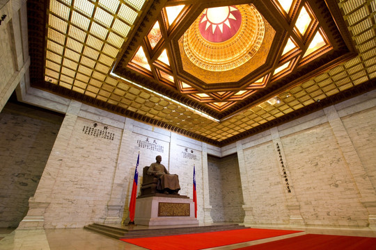 台北,民主纪念馆,蒋介石像,中正纪念堂,