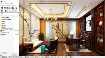 新中式仿古待客厅装修效果图
