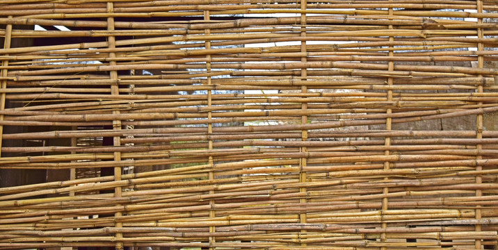 竹子制作的竹帘创意背景