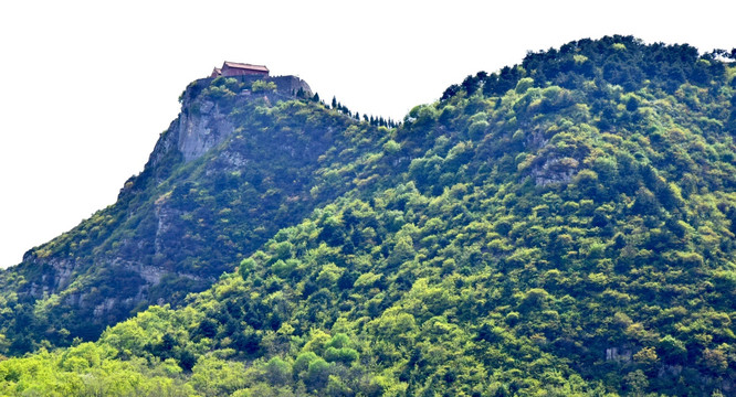 翠绿的山岭风景图