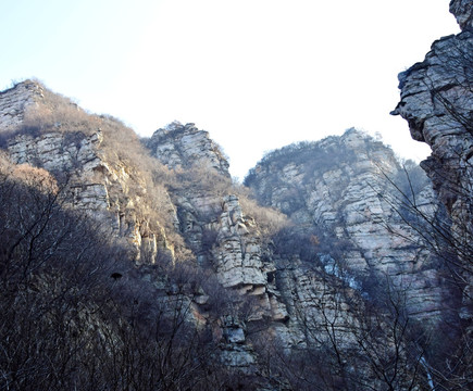 高大的嵩山冬季景观