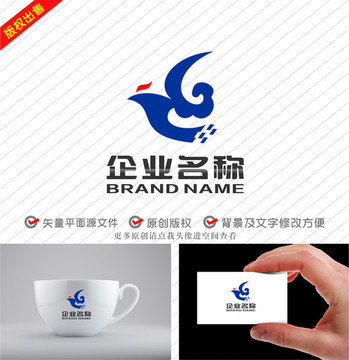 YG字母GY飞鸟祥云logo