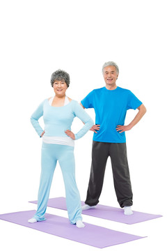 老年夫妇运动健身