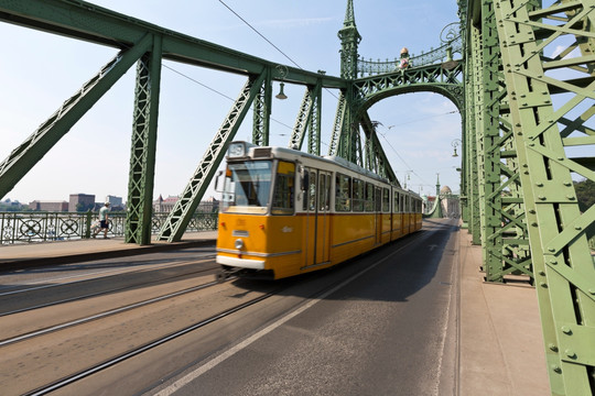 匈牙利首都布达佩斯自由桥
