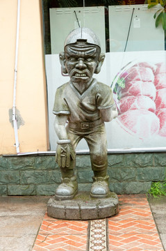 棒球球员雕塑