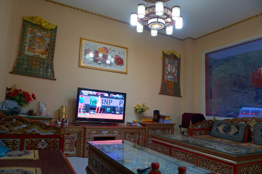 藏族民居 藏族客厅 室内内景
