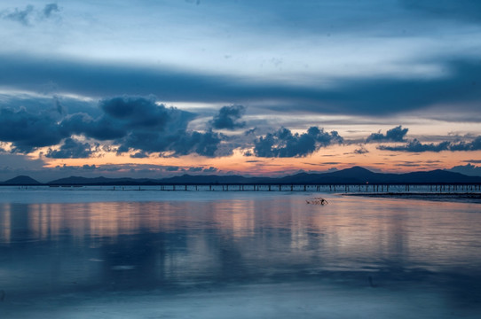 海边彩霞 彩霞满天 天空之城