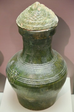 东汉绿釉釉陶壶