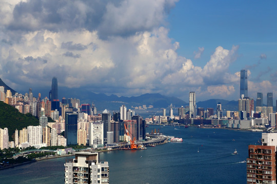 香港维多利亚港城市风光