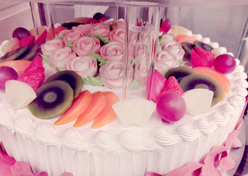 玫瑰水果蛋糕 水果奶油蛋糕