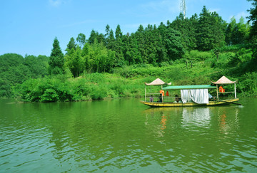 綦江丁山湖图片 划船