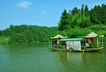 綦江丁山湖图片 划船