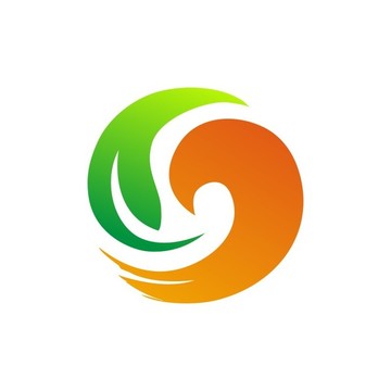 树叶太极循环 LOGO