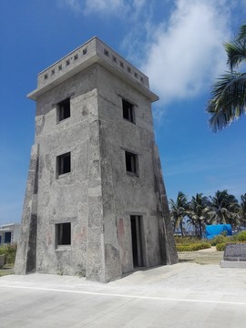 三沙西沙永兴岛日本炮楼