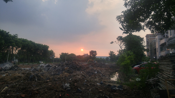 乡村夕阳