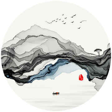 抽象意境水墨画 水墨挂画