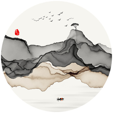 抽象意境水墨装饰画
