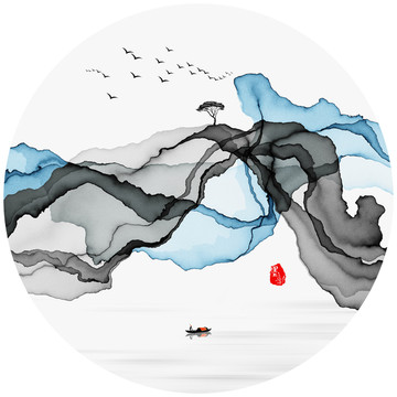 抽象意境水墨画 水墨挂画