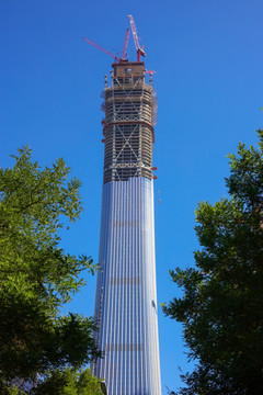 建设中的中国尊 中国尊建设