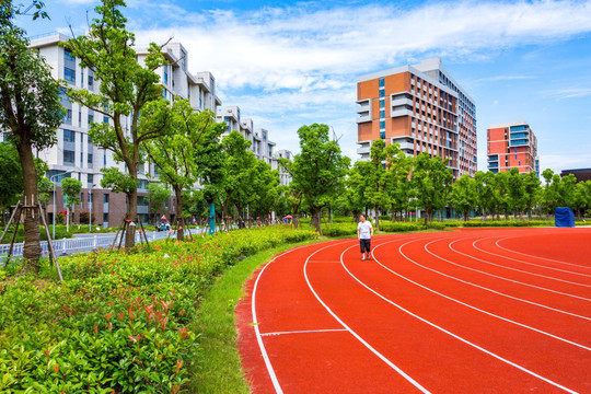 田径场 跑道 操场 校园