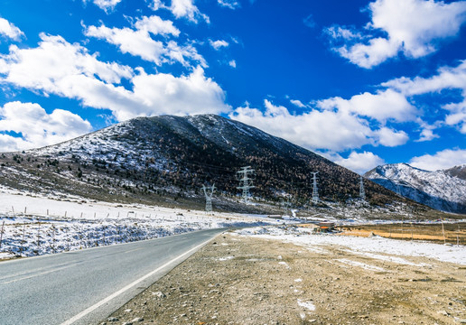 雪后的折多山美景