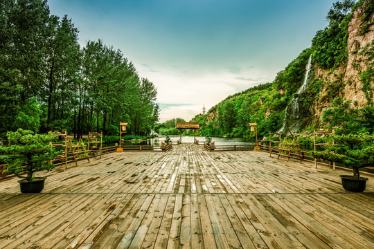 水上度假村 水上观景台