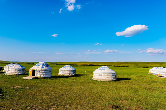 草原蒙古包 乌拉盖草原