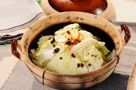 虾酱啫啫生菜煲