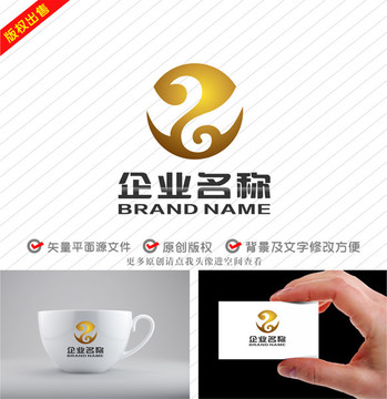 字母ZY标志祥云logo珠宝