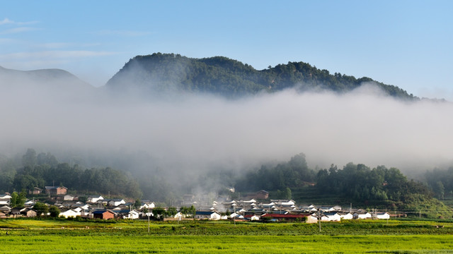 西部田园风光 新村建设