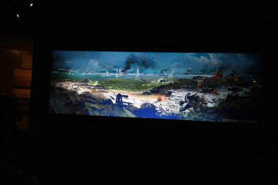 中国 甲午战争博物馆海战油画