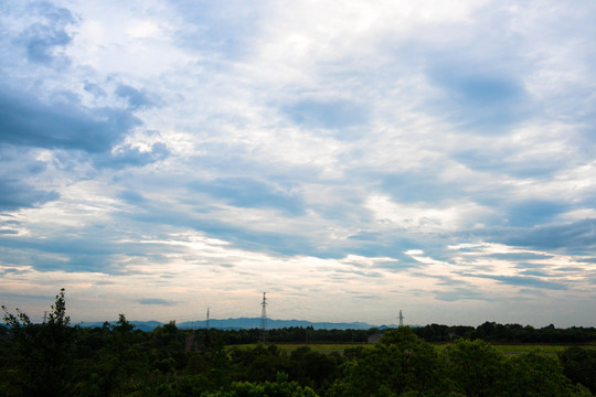 夕阳 云彩 红霞 天空 夕阳红