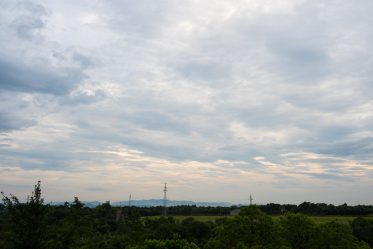 天空 云彩 夕阳