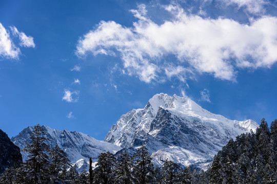 贡嘎雪山景色