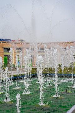 喷泉素材 泉城广场